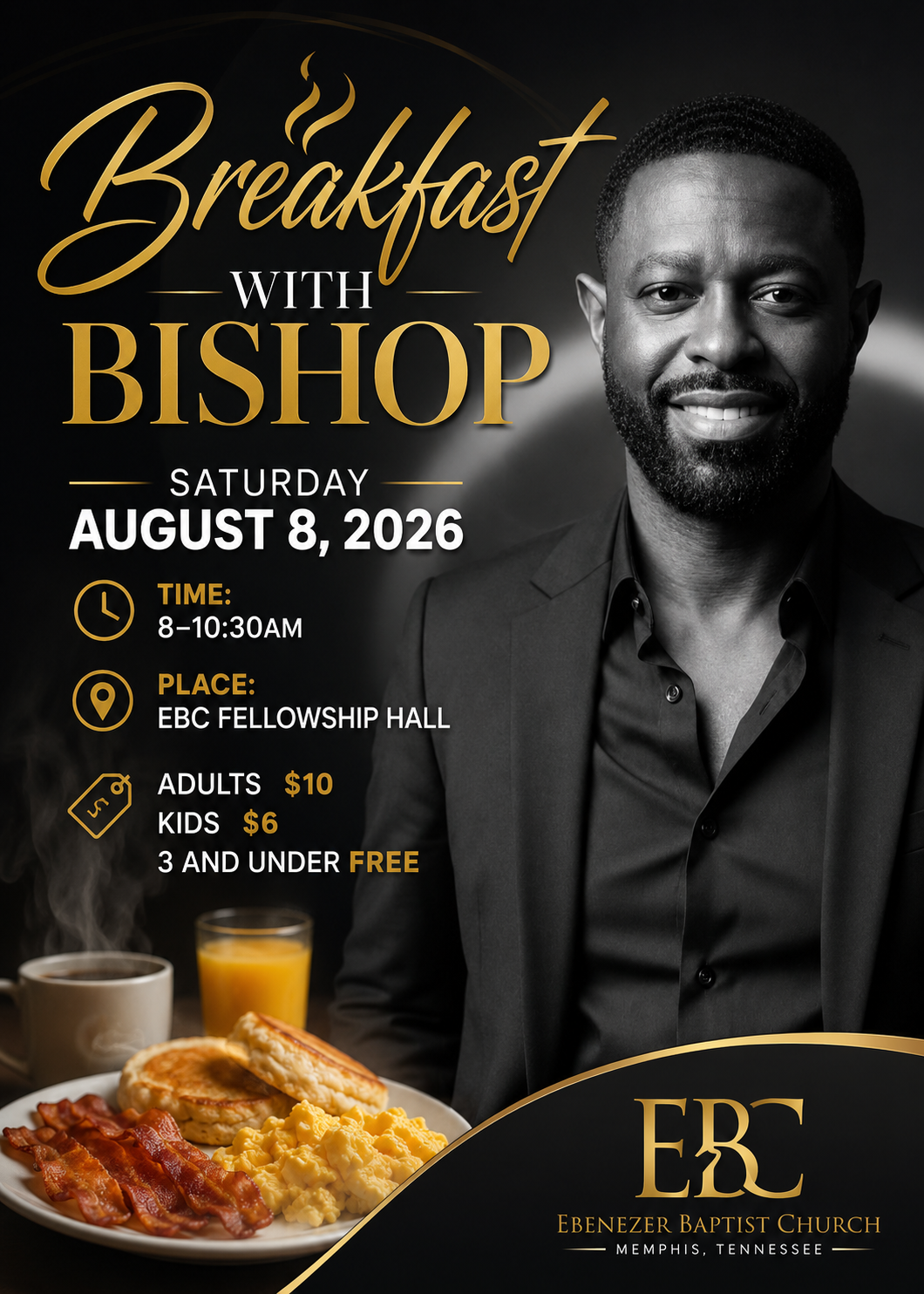 Breakfast with Bishop — Saturday, August 8, 2026